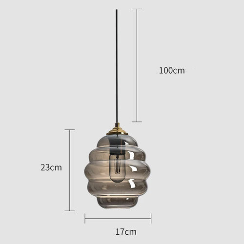 Modern stained glass pendant light for interior decoration - vue 13 sur 24