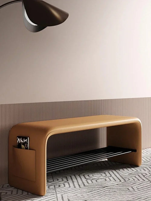 Doorway Shoe-changing Stool, Shoe Cabinet Storage, Two-purpose All-in-one Stool, Bedroom Simple Bedside Bench for Sitting - vue 3 sur 10