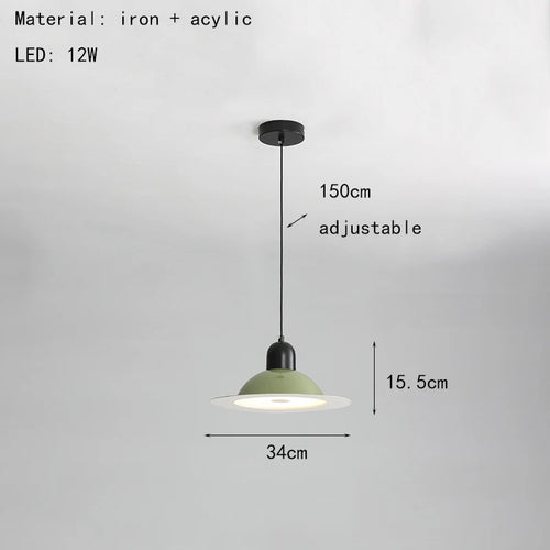 Adjustable wire metal LED pendant light - vue 9 sur 17