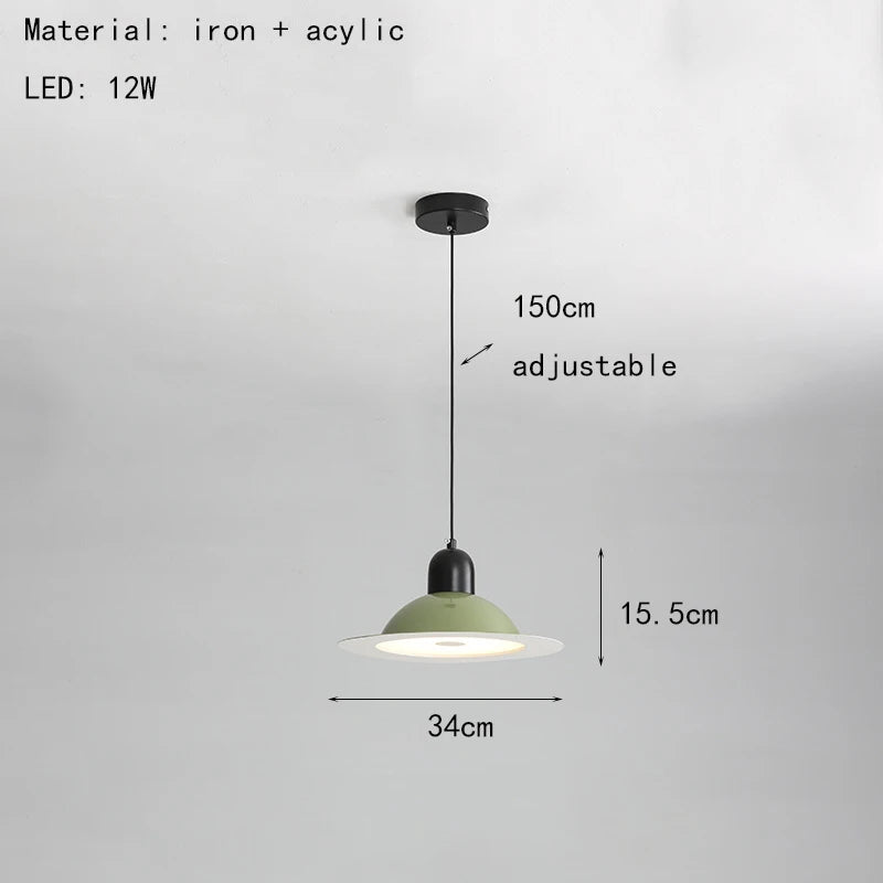 Adjustable wire metal LED pendant light - vue 8 sur 17