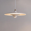 Simple designer flying saucer LED pendant light for indoor use