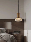 Retro American style cracked glass pendant light for interiors