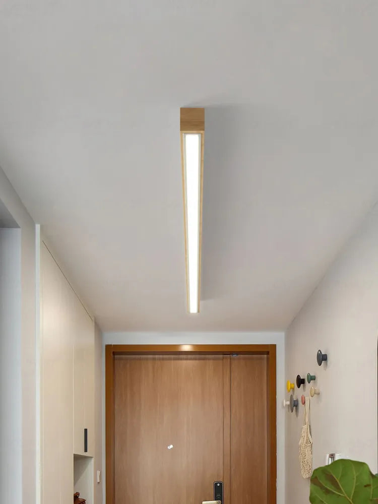 Long linear ceiling light for corridor, hallway and balcony, without main light