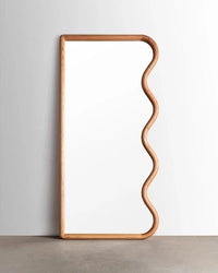 Creative retro wooden wall mirror for interior decor
