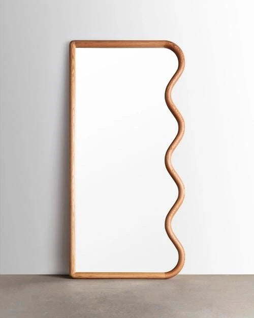 Creative retro wooden wall mirror for interior decor