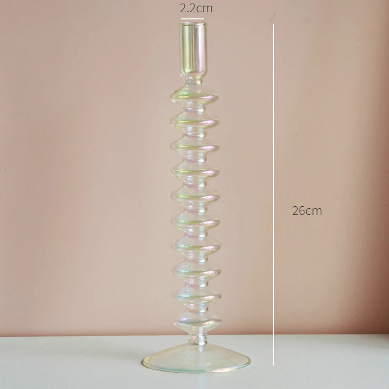 Nordic glass candle holder for weddings and flowers - vue 22 sur 22