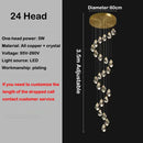 Modern elegant copper crystal LED chandelier