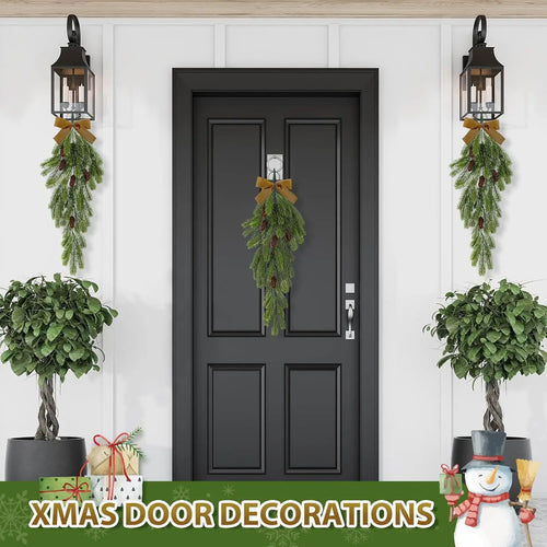 Artificial pinecone garland for Christmas decorations - vue 4 sur 8