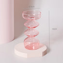 Conical glass candle holder for wedding tables and Nordic decoration