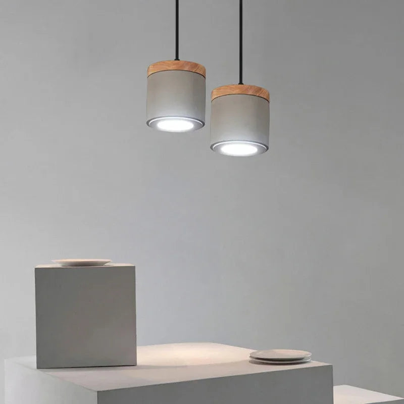 Industrial retro concrete pendant light for interior decor