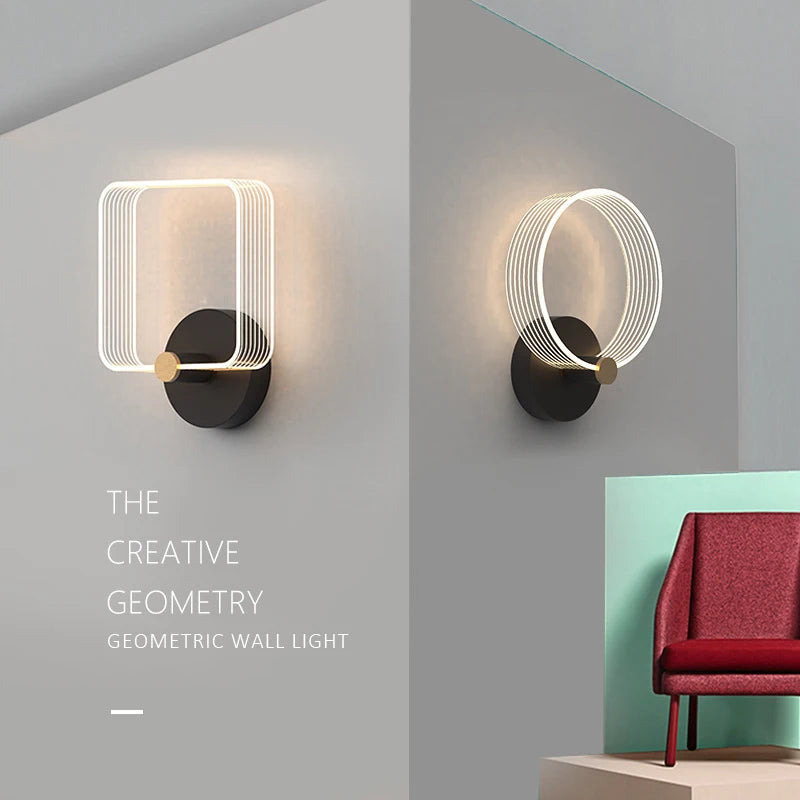 Modern LED wall light for decorative indoor lighting