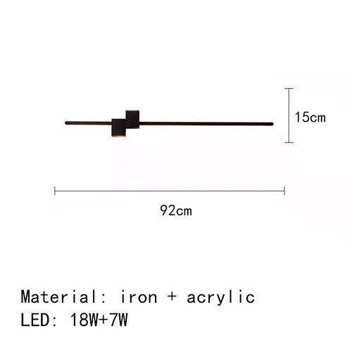 Minimalist artistic design LED wall light - vue 15 sur 15