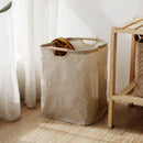 Foldable cotton and linen laundry basket large capacity waterproof