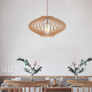 Retro wooden pendant light for kitchen island