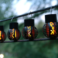 Solar LED flame effect bulb for outdoor garden and patio decor