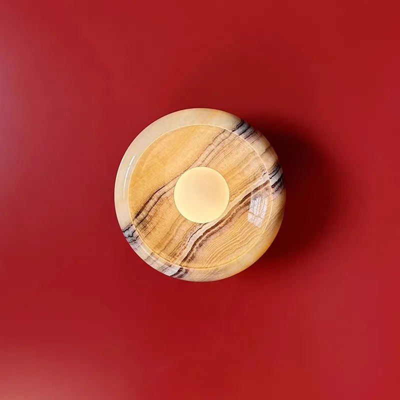 Nordic wall light in natural jade elegant design 2024