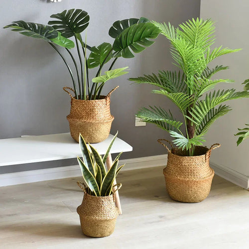 wicker basket for storage and garden decoration - vue 2 sur 12