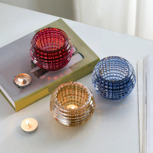 Elegant glass candle holder for weddings and home decor - vue 3 sur 11