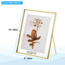 Set of 2 metal and glass photo frames for decoration