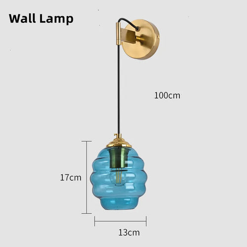 Modern stained glass pendant light for interior decoration - vue 18 sur 24