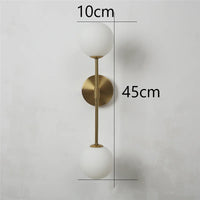 Post-modern simple gold glass LED wall light