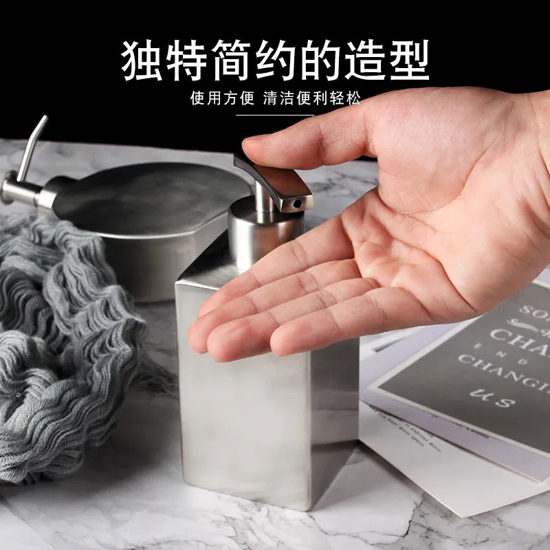 stainless steel liquid soap dispenser for bathroom