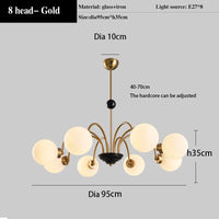 Modern nordic design elegant suspended LED ceiling light for interiors