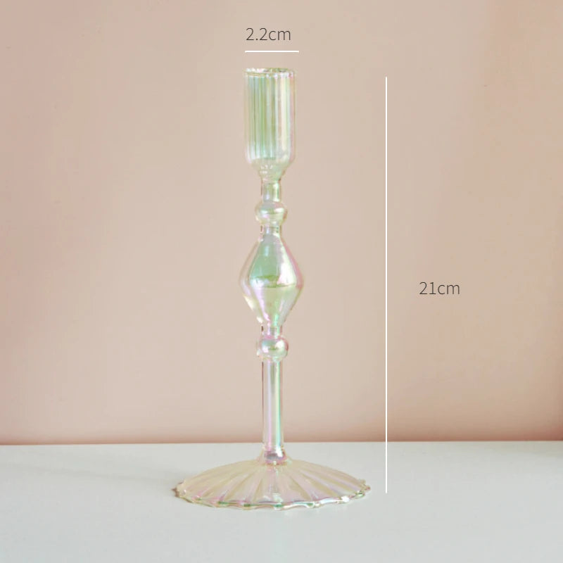 Nordic glass candle holder for weddings and flowers - vue 11 sur 22