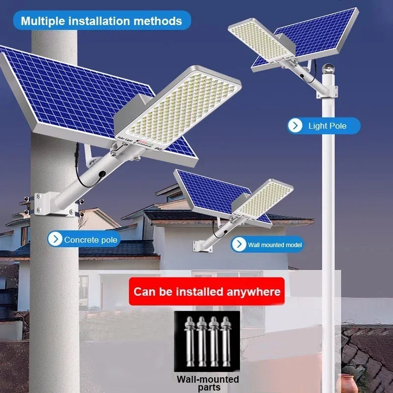 Waterproof solar wall light for powerful outdoor garden lighting - vue 3 sur 8