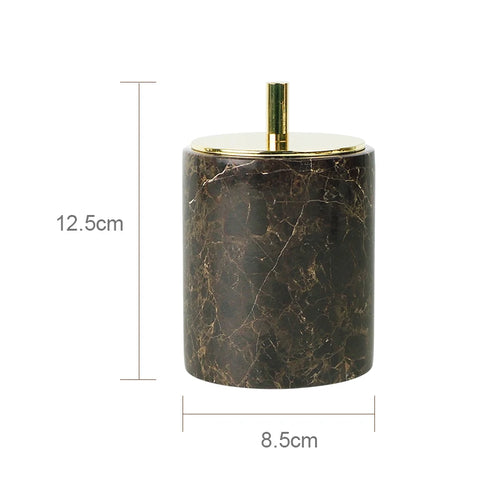 natural marble bathroom accessories luxury set - vue 24 sur 27