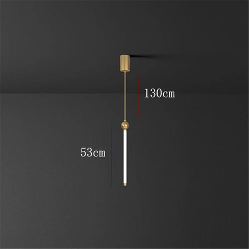 Minimalist Nordic tube pendant light for elegant interiors - vue 9 sur 8