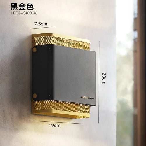 American style iron LED wall light for modern interiors