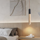 Vintage natural stone pendant light with LED bell shade