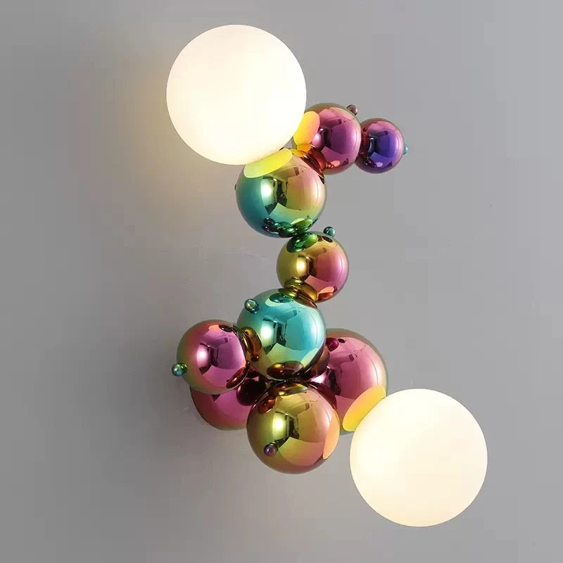 Postmodern colourful glass wall light