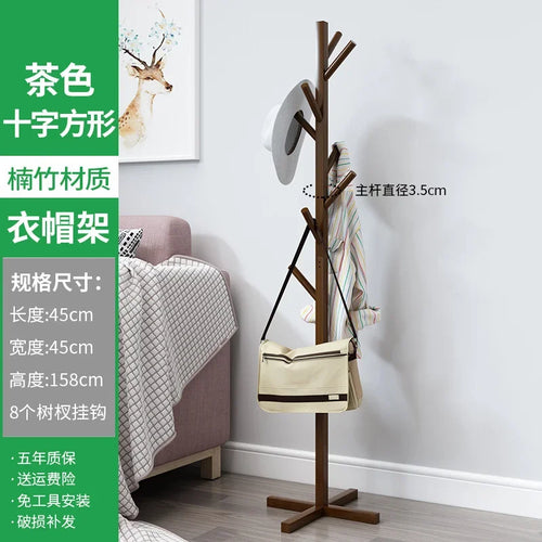 solid wood coat rack, modern and practical design - vue 8 sur 20