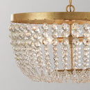 Vintage crystal pendant light in industrial style for elegant interiors
