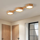 Modern wood LED ceiling light