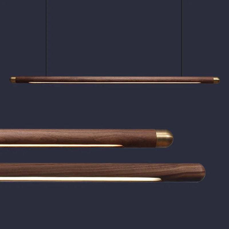 Wooden pendant light for modern interior decor