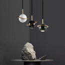 Nordic style natural marble circular chandelier for bars and restaurants