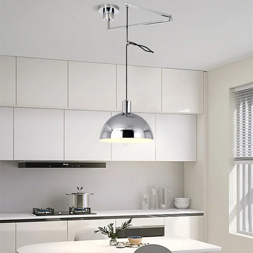Modern foldable Nordic design telescopic chandelier for contemporary interiors - vue 2 sur 14