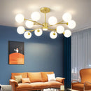 Nordic glass LED chandelier for kitchen decor