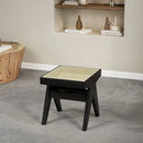 solid rattan bench lounge chair and versatile retro ottoman
