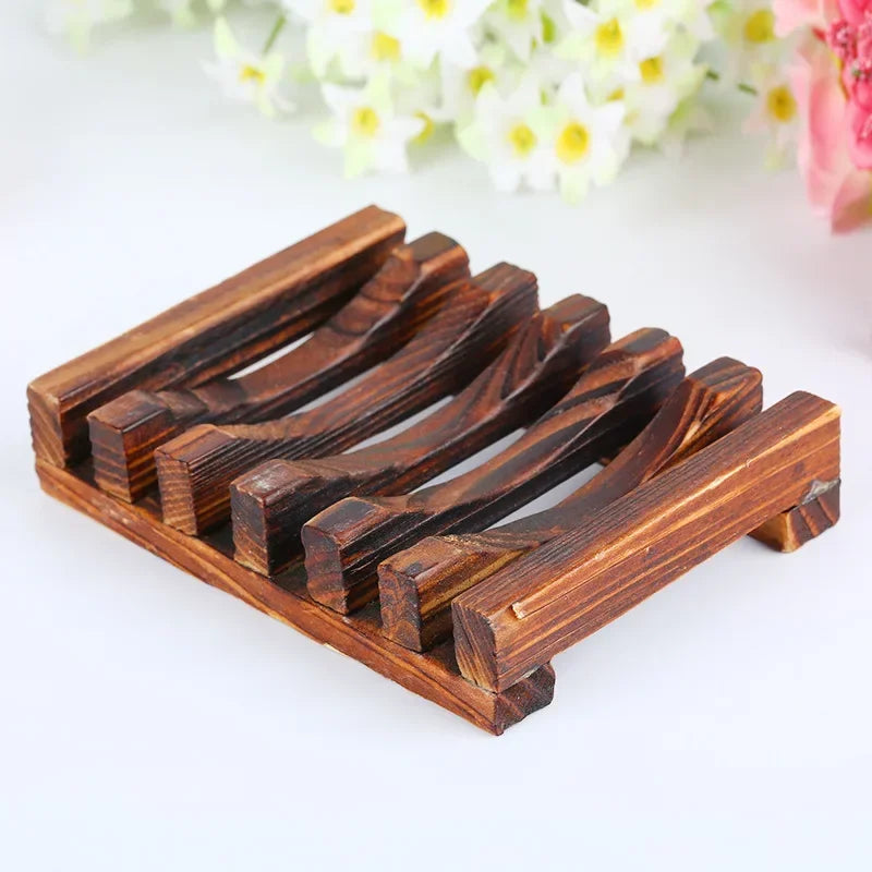 natural bamboo soap box for bathroom - vue 5 sur 11