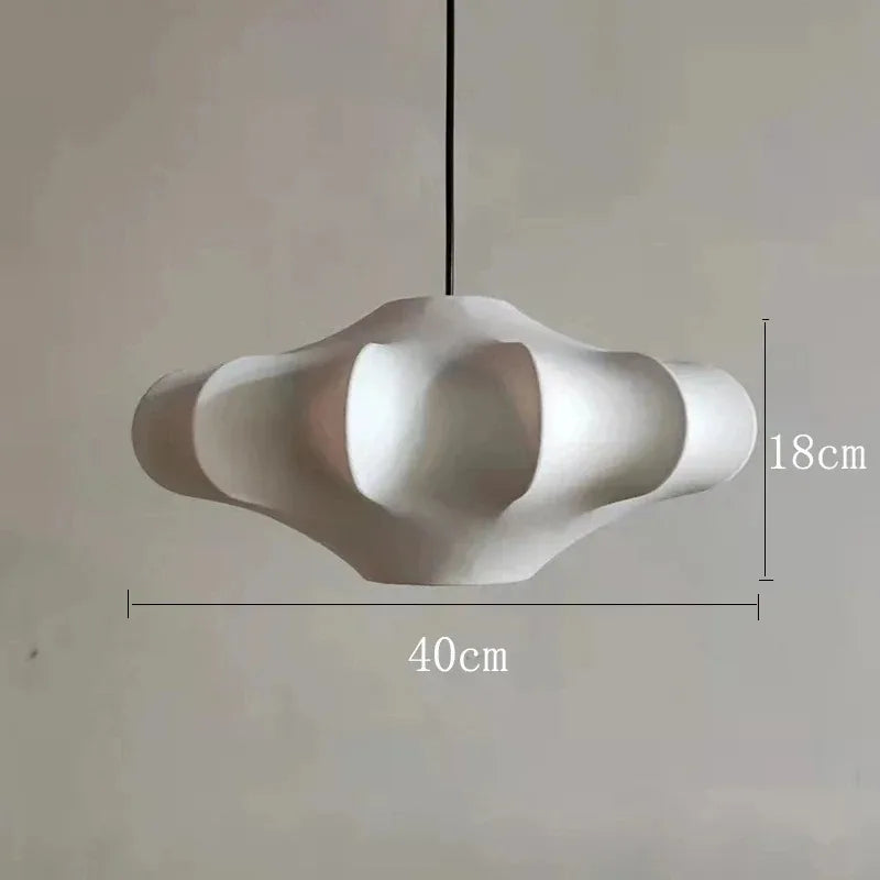 Creative silk pendant light wabi sabi style - vue 12 sur 14