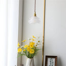 Nordic vintage glass and brass pendant light for home lighting