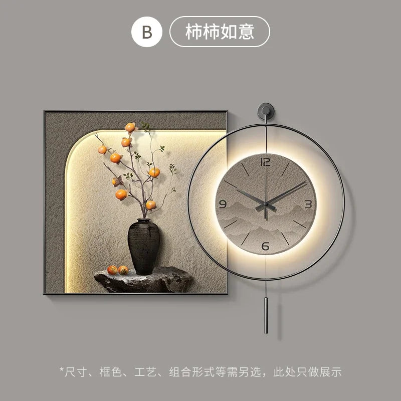 wall clock with unique and aesthetic design for modern decoration - vue 11 sur 12