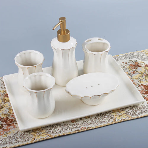 premium Jingdezhen ceramic bathroom set - vue 5 sur 6