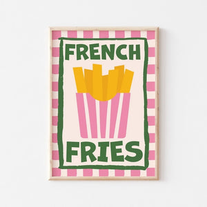 Food art poster for kitchen wall decoration