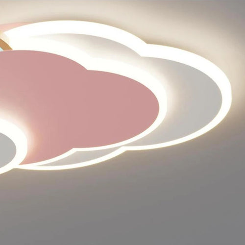 Romantic rainbow cloud ceiling lamp for princess with optional remote control - vue 7 sur 8