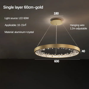 Luxury designer crystal chandelier with LED lighting